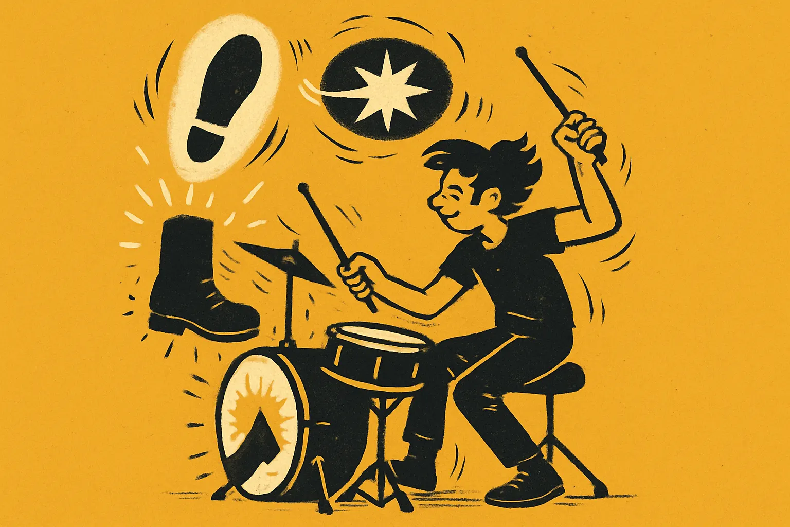 Illustration for “Basic Drum Beat Patterns for Beginners”