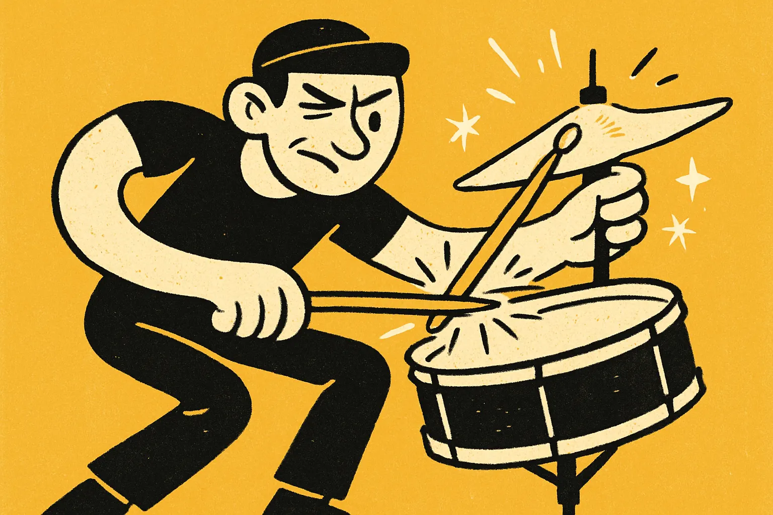 Illustration for “How to Play the Rimshot Drum Sound After a Joke”