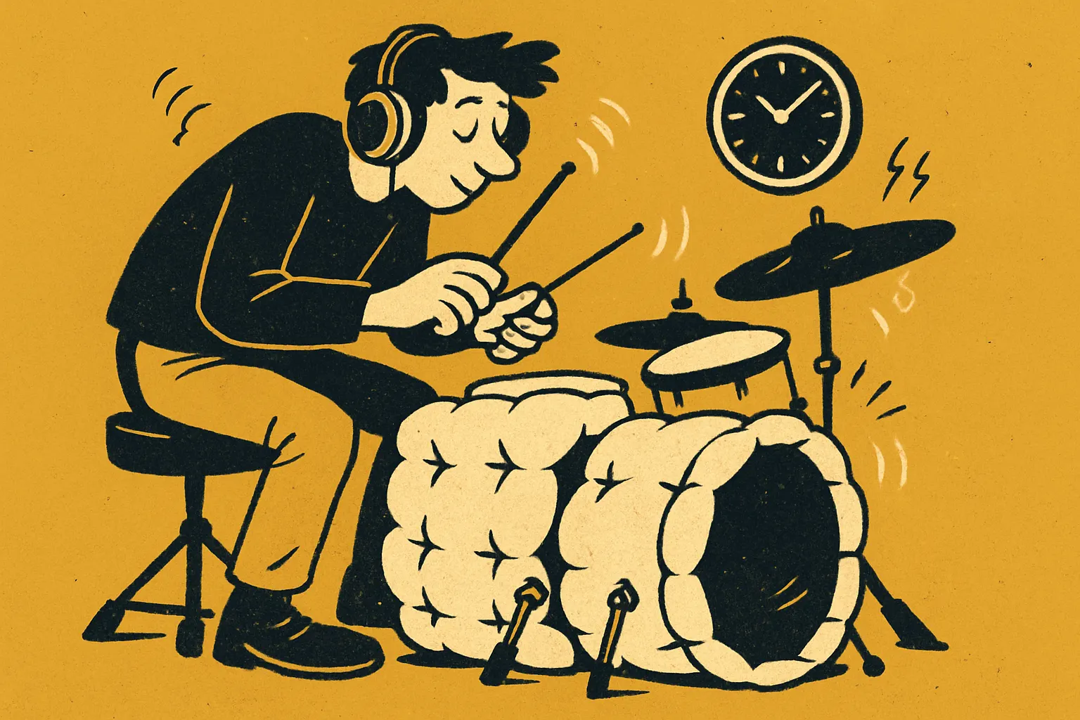 Illustration for “How to Play Drums in an Apartment”