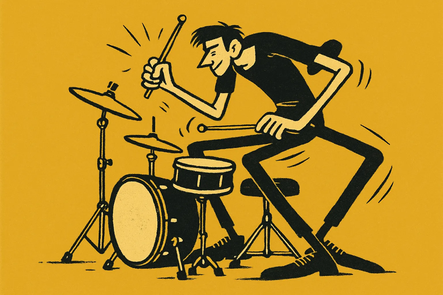 Illustration for “Gear for tall drummers”