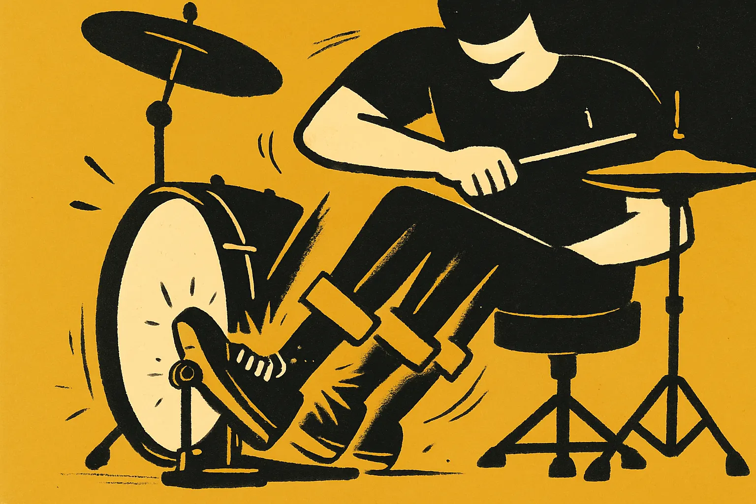Illustration for “How to Play Good Times Bad Times on Drums”