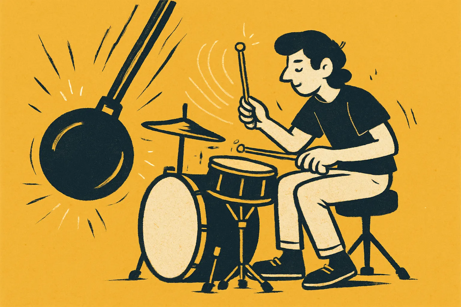 Illustration for “How to Practice Drums With a Metronome”