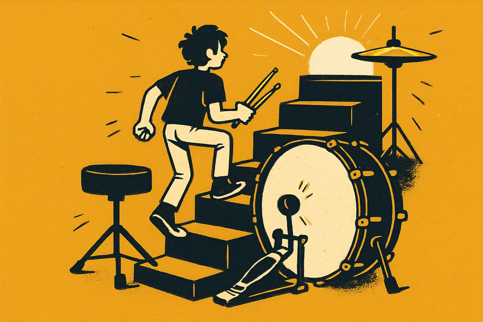 Illustration for βLearn to Play Drums: Skills, Beats & Techniqueβ