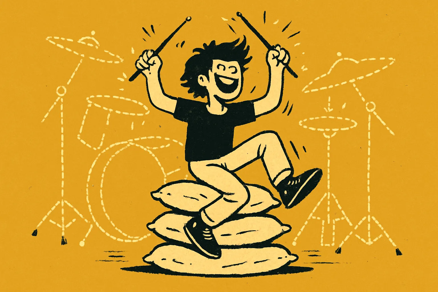 Illustration for “Practice without a drum kit”