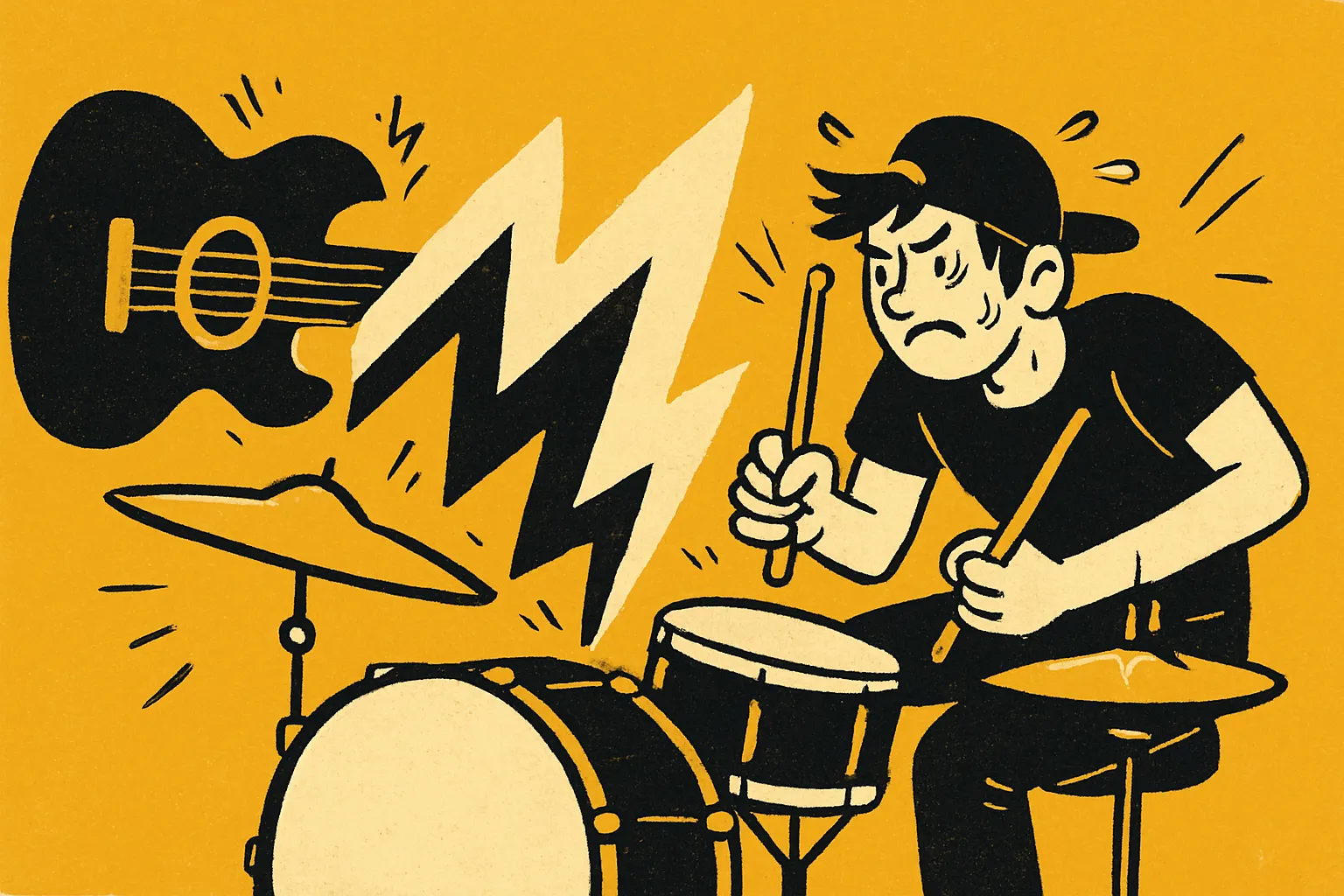 Illustration for “How to Play Smoke on the Water on Drums”
